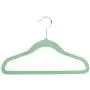 Honey-Can-Do HNG-04166 Kids Velvet Touch Garment Hangers with Hanging Notches, Green, 10-Pack