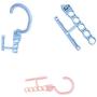 HHXD 5Pcs Portable Clothes Hanger Organizer,with Handles Save Space Storage Coat Hangers Fashion/Pink / 19.2 x 4.8cm