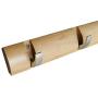 NIKKY HOME Wall Mounted Coat Rack Hanger 4 Hooks for Bags Clothes in Hallway Entryway Bedroom Bathroom, Natural Color