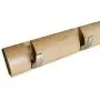 NIKKY HOME Wall Mounted Coat Rack Hanger 4 Hooks for Bags Clothes in Hallway Entryway Bedroom Bathroom, Natural Color