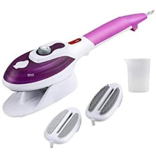 Funamily Handheld Portable Steam Iron with Temperature Control, Garment Steamer Removes Wrinkles for Clothing with Fast Heat,Fabric Steam Brush for Home and Travel(Purple)