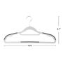 Finnhomy Bar Design Heavy Duty 50 Pack Plastic Hangers, Durable Clothes Hangers with Non-Slip Pads, Great for Shirts, Pants, Scarves, Strong Enough for Coat, Gray