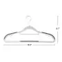 Finnhomy Bar Design Heavy Duty 50 Pack Plastic Hangers, Durable Clothes Hangers with Non-Slip Pads, Great for Shirts, Pants, Scarves, Strong Enough for Coat, Gray