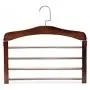 Lovt 4-Layers Wooden Pants Hangers, Non Slip Wood Hangers, Space Saving Clothes Hangers with 180° Rotating Hook, Heavy Duty Trousers Hanger, Closet Storage Organizer (Dark Brown)