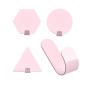 Gallity Self Adhesive Hooks, 4 Pack of Heavy Duty Wall Hooks Stainless Steel Waterproof Stick on Hooks Clothes Coat Key Hanger (Pink)