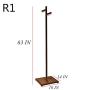 Modern Clothing Rack Customized Garment Display Rack With wood Board Floor-Standing Hangers Clothes Shelves for Showroom Retail Store Black Gold