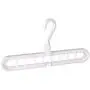 OcEaN Home & Living 2Pcs Clothes Hanger Stand 9 Hole Space Saver Towel Hook Closet Organizer Plastic Rack Storage, White