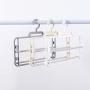 TOPBATHY Multifunctional Clothes Pants Hangers Multi Layers Swing Arm Metal Slack Hangers Organizer Closet Jeans Trousers Scarves