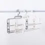 TOPBATHY Multifunctional Clothes Pants Hangers Multi Layers Swing Arm Metal Slack Hangers Organizer Closet Jeans Trousers Scarves