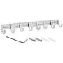uxcell Wall Mounted Adjustable Silver 8 Hangers Towel Hat Coat Clothes Wall Hook Rack Rail uxcell Wall Mounted Adjustable Silver 8 Hangers Towel Hat Coat Clothes Wall Hook Rack Rail