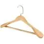 5pcs Random Color Wood Hangers for Clothes High-Grade Wide Shoulder Wooden Coat Hangers - Solid Wood Suit Hanger
