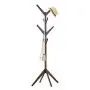 TD Racks Simple Bedroom Coat Rack Solid Wood Hangers Landing Clothes Rack Household Simple Bag Rack (Color : Brown)