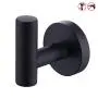 KES Robe & Towel Hooks Matte Black Bathroom Lavatory Wall Mount Single Coat Hook, SUS304 Stainless Steel Holder Hanger A2164-BK