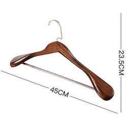 Iddefee Clothes Hanger Wooden Collection Hangers for Adult Everyday Standard Use Clothing Hangers Suit Clothes Hangers 5 Pack for Home Pants Hangers (Color : Brown, Size : 45x23.5cm)