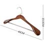 Iddefee Clothes Hanger Wooden Collection Hangers for Adult Everyday Standard Use Clothing Hangers Suit Clothes Hangers 5 Pack for Home Pants Hangers (Color : Brown, Size : 45x23.5cm)