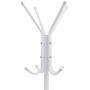 Chrismastopher Home Metal Coat Hat Rack Clothes Hanger Holder Hooks Tree Stand White