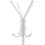 Chrismastopher Home Metal Coat Hat Rack Clothes Hanger Holder Hooks Tree Stand White
