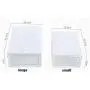 VIOLETY 3pc Storage Shoes Boxes Clear Plastic Foldable Stackable Shoe Container Closet Shelf Organizer (Large, White) VIOLETY 3pc Storage Shoes Boxes Clear Plastic Foldable Stackable Shoe Container Closet Shelf Organizer (Large, White)