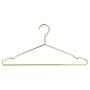 Amber Home Aldut Heavy Duty Gold Wire Metal Coat Hanger Clothes Hangers, Strong Coat Hanger, Slim Shirt Hangers, Metal Hangers with notches, 10 Pack (Gold Length 17) (Renewed)