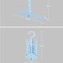EvaroFly Multipurpose Rotatable Folding Hanger, Save Space Storage Clothes Hanger, Household Travel -Blue 46x32cm