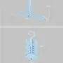 EvaroFly Multipurpose Rotatable Folding Hanger, Save Space Storage Clothes Hanger, Household Travel -Blue 46x32cm