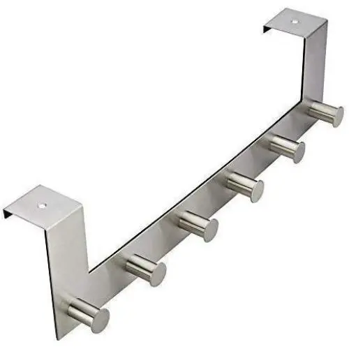 Pro Chef Kitchen Tools Over The Door Hooks - 6 Coat Hooks Pegs - No Drill Towel Rack for Bathroom Storage Closet - Behind The Door Organizer Clothes Rack - Office Cubicle Shoe Handbag Purse Hanger Pro Chef Kitchen Tools Over The Door Hooks - 6 Coat Hooks Pegs - No Drill Towel Rack for Bathroom Storage Closet - Behind The Door Organizer Clothes Rack - Office Cubicle Shoe Handbag Purse Hanger