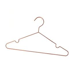 Koobay Top 17" Rose Copper Gold Shiny Steel Wire Clothes Hanger Non Slip Shoulders for Shirts,Coat,Slacks Storage & Display (10)