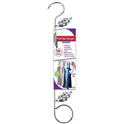 Jokari Multi Hook Hanger, Best for Space Saving Multi Use Clothes Organizer, See Clothing at a Glance with Pull Up Design, Save Room in Your Closet