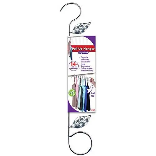 Jokari Multi Hook Hanger, Best for Space Saving Multi Use Clothes Organizer, See Clothing at a Glance with Pull Up Design, Save Room in Your Closet
