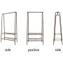 1pcs Random Color Multifunctional Coat Rack Floor Standing Clothes Hanging Storage Shelf Clothes Hanger Racks Simple Metal Iron Bedroom Furniture