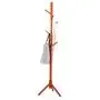 Decdeal Wooden Coat Rack Tree with 8 Hook - Standing Coat Rack Hat Hanger Stand for Clothes Suits Accessories, 4 Color