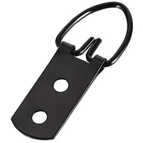 uxcell D Ring Picture Hangers, 52mm x 20mm Black Assortment Kit for Photo Hanging Solutions, 30 Pcs