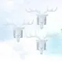 NUOBESTY Antler Iron Wall Hook 3Pcs, 3D Metal Clothes Hanger Christmas Room Decor Stereoscopic Deer Head Door Coat Rack Hat Cap Holder Organizer for Home Bathroom - White NUOBESTY Antler Iron Wall Hook 3Pcs, 3D Metal Clothes Hanger Christmas Room Decor Stereoscopic Deer Head Door Coat Rack Hat Cap Holder Organizer for Home Bathroom - White
