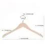 Cocomaya 17.5 Inch Unfinished Natural Wooden Eco Hanger Coats Clothes Dress Shirts Hanger with 360 Swivel Hook, Pack of 10