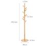XuYuanjiaShop Free Standing Coat Rack Solid Wood Coat Rack Indoor Bedroom Office Hanger Multi-Hook Drying Clothes Rack Entryway Coat Hanger Stand
