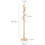 XuYuanjiaShop Free Standing Coat Rack Solid Wood Coat Rack Indoor Bedroom Office Hanger Multi-Hook Drying Clothes Rack Entryway Coat Hanger Stand