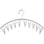 DurReus Strong Stainless Steel Laundry Drying Rack Clothes Hanger with 10 Clothespins Indoor Space Saver Hanging Clothing Organizer Mitten Sock Hangers
