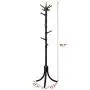 Lavany Metal Tree Coat Rack Stand,14 Rotating Plastic Hooks Free Standing Coat Rack, Hallway/Entryway Coat Hanger Stand for Clothes, Suits, Accessories,US Stock