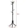 Pentaero 45x45x178cm Coat Rack, European Style Fashion Hanger, Bedroom Home Floor Creative Clothes Rack, Coat Rack Purse Rack Hall Tree with 14 Rotating Plastic Hooks Entryway Hat Rack (Black)