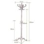 European Style Solid Wood Coat Racks Indoor Landing Bedroom Hangers Modern Assembly Home Clothes Hanger 185cm ( Color : White )