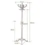 European Style Solid Wood Coat Racks Indoor Landing Bedroom Hangers Modern Assembly Home Clothes Hanger 185cm ( Color : White )