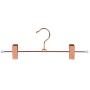 Amber Home Shiny Metal Slacks Pants and Skirt Hanger with Adjustable Clips Hang Rack with Swivel Hook (Copper, 12 Pack)