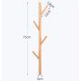 JIAYING Tree Wall Hanging Coat Rack， Clothes Hanger ，Clothes Racks with 4 Hooks for Living Room, Bedroom, Study, Bathroom,Ktchen，Living Room (Material : Beech Wood)