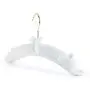 HANGERWORLD 10 White 17inch Satin Padded Top Coat Clothes Wedding Garment Dress Hangers with Buttons HANGERWORLD 10 White 17inch Satin Padded Top Coat Clothes Wedding Garment Dress Hangers with Buttons