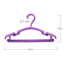 High-tech type 10 PCs 2715 cm Children Clothes Hanger Baby Coat Towel Storage Organizer with Hooks Drying Rack,Yellow