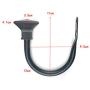 Flameer 1 Pair U-Shape Window Curtain Holdbacks Window Decorative Hook Draperies Clothes Hanger - Square_Black