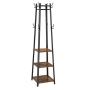 JKRED Industrial Style Coat Rack with 3-Tier Storage Shelves, Multipurpose Hanger for Entryway, Clothes Laundry Coat Stand with 8 Hooks, 70.9 inches