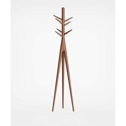 Cxjff Floor Standing Coat Rack Tree Clothes Hat Stand Hanger Rotatable Solid Wood 3 Feet 7 Hooks, 42 42 172CM (Color : Brown)