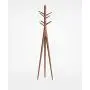 Cxjff Floor Standing Coat Rack Tree Clothes Hat Stand Hanger Rotatable Solid Wood 3 Feet 7 Hooks, 42 42 172CM (Color : Brown)