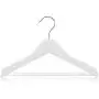 HANGERWORLD 24 White Wooden 11.8inch Kids Notched Coat Clothes Garment Hangers Non Slip Pants Bar HANGERWORLD 24 White Wooden 11.8inch Kids Notched Coat Clothes Garment Hangers Non Slip Pants Bar